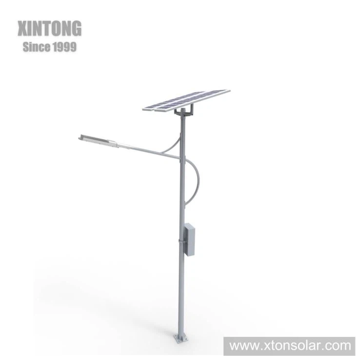 Battery Hanged Double Arm Solar LED Street Light Automatic Control