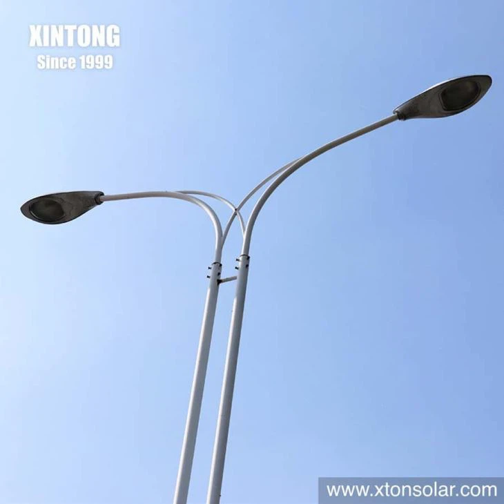 Double Arms Octagonal Street Light Pole
